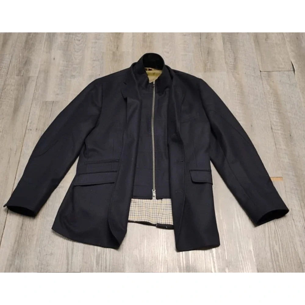 Kroon Ritchie Navy blue Hybrid Sport Coat Blue Blazer Wool Cashmere 46R $425 - Picture 5 of 16
